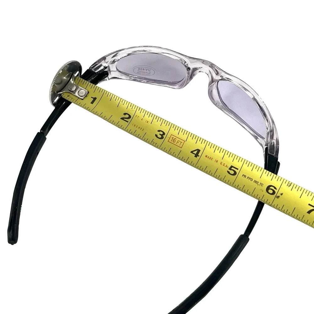 Y2K Wraparound Sunglasses Clear Lavender Black Sport Cyber UV400 Retro